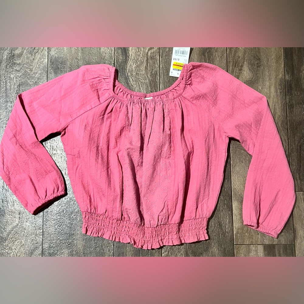 NWT Girls Oshkosh Smocked Blouse Size 6/6x